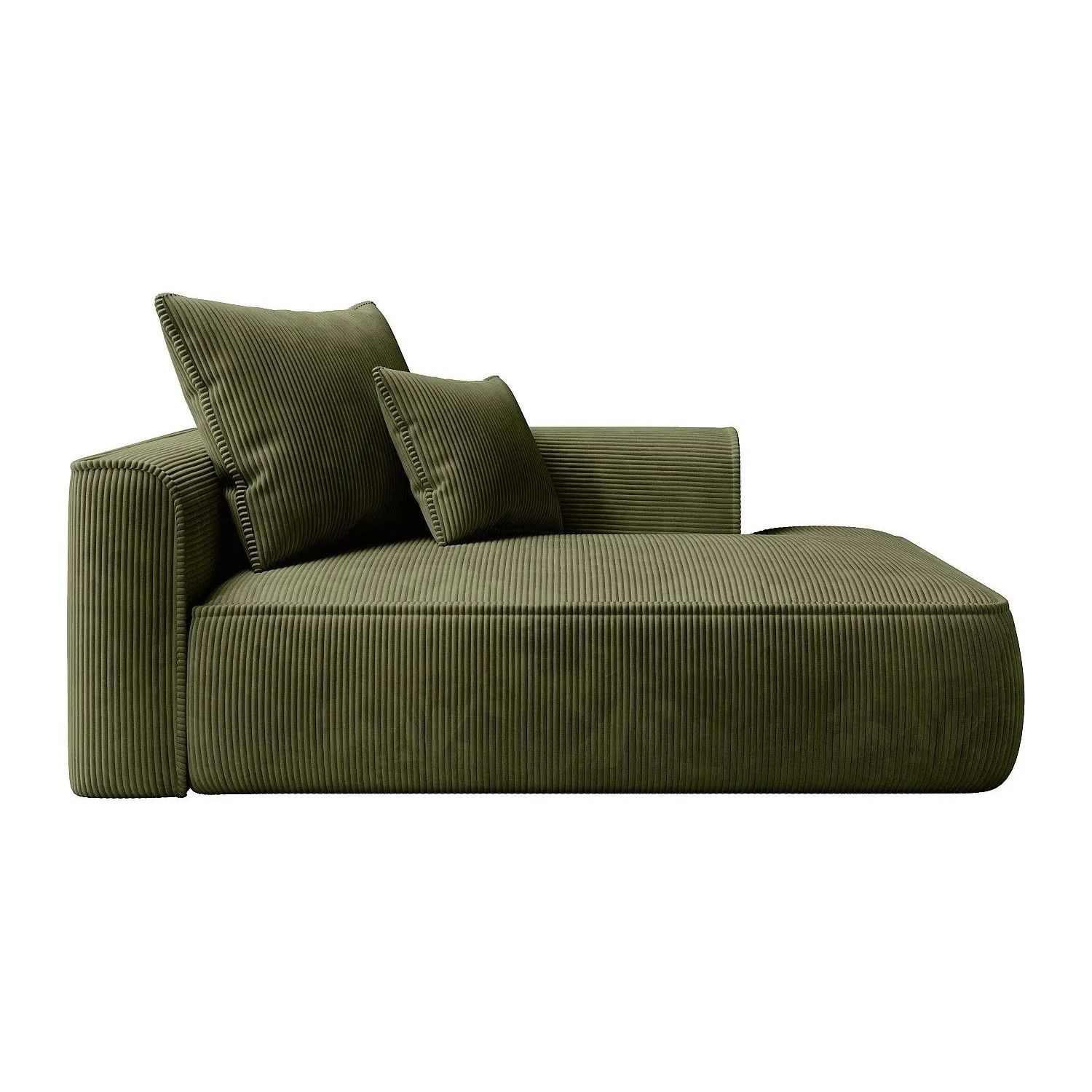 Vente-unique Recamiere Ohne Schlaffunktion Pineta Khaki 180 cm