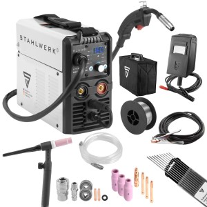 STAHLWERK Schweißgerät MIG MAG 160 M Lift TIG Starter Set mit Zubehör.