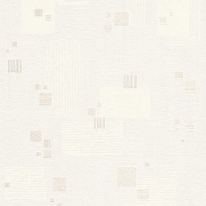 Weiße Vliestapete mit Retro-Quadratmuster, Tadessi Tapete Retro M1 No 2444.