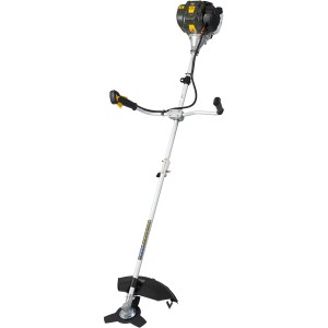 Texas Benzin Freischneider BC358D mit 3-Zahn-Messer und Tragegurt.