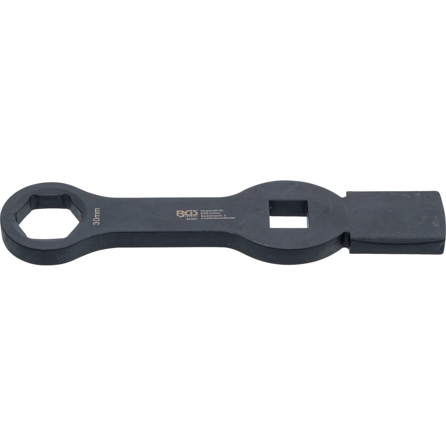 BGS Schlag Ringschlüssel Sechskant Mit 2 Schlagflächen SW 30 Mm 35360