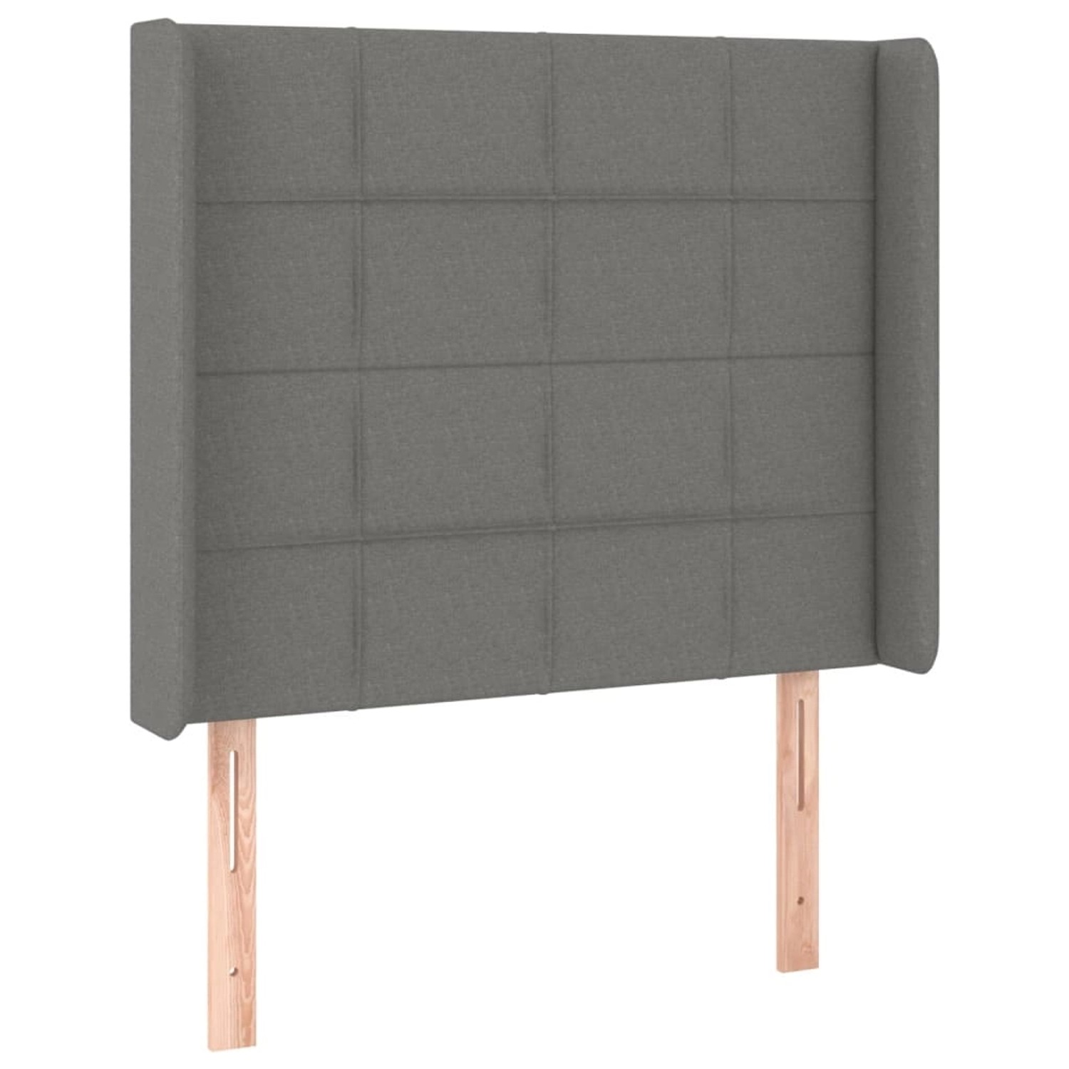 vidaXL LED Kopfteil Dunkelgrau 103x16x118/128 cm Stoff 3124039