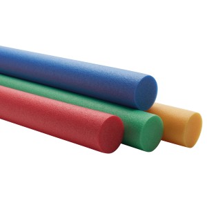 Comfy Schwimmnudeln in Blau, Rot, Grün und Gelb, Ø 6,7 cm x 160 cm.