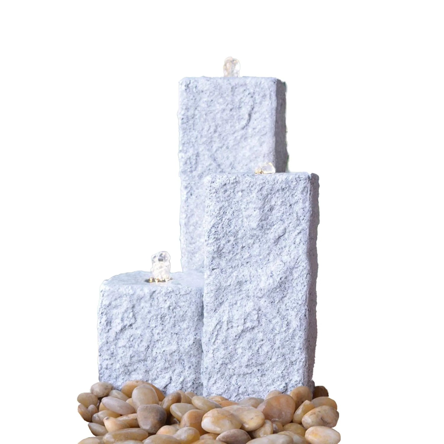 Brunnen-Set Neptun LED Grau