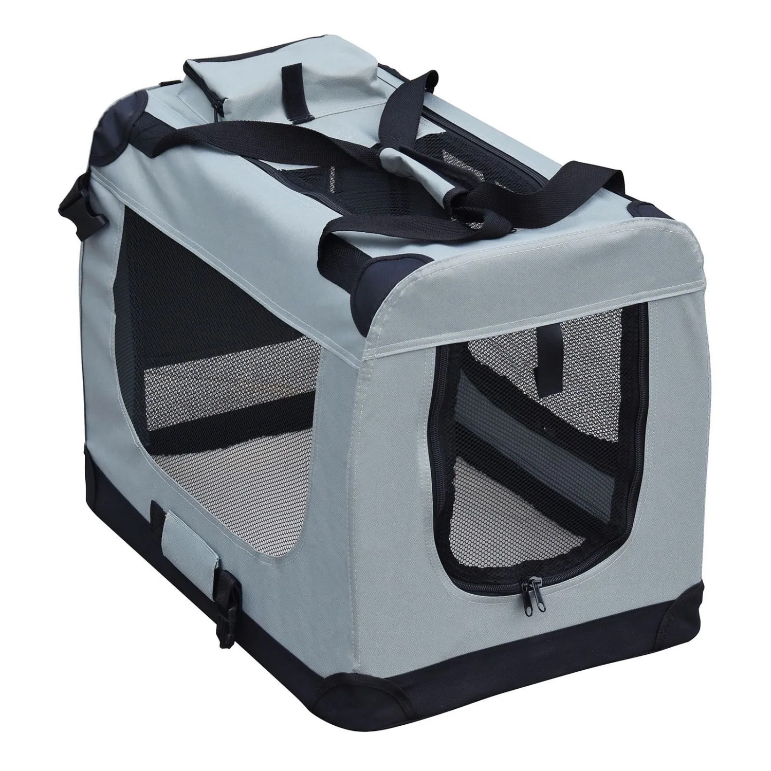 Fudajo Transportbox S Faltbar Grau 50X35X35Cm Hundebox Katzenbox Reisebox