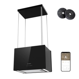 CIARRA Insel-Dunstabzugshaube VM4850B, A+++, 700 m³/h, mit App-Steuerung und Kohlefilter.