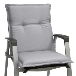 Beautissu Base NL Niederlehner Auflage, 100x50cm, hellgrau, für Gartenstuhl.