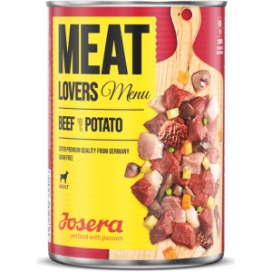 Josera Hunde-Nassfutter Meat Lovers Menu Rind mit Kartoffel, 400g Dose.