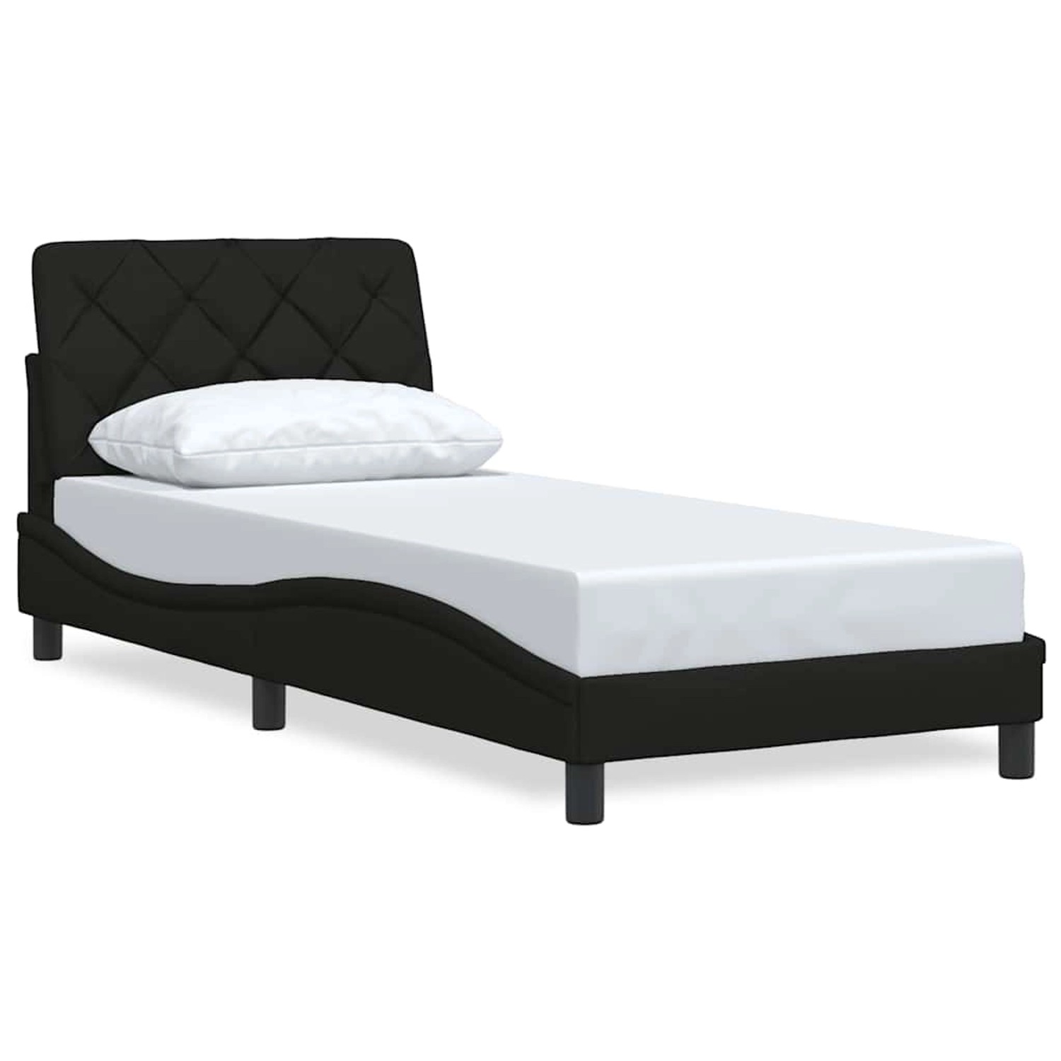 vidaXL Bettgestell ohne Matratze Schwarz 90x190 cm Stoff 3310568 günstig online kaufen