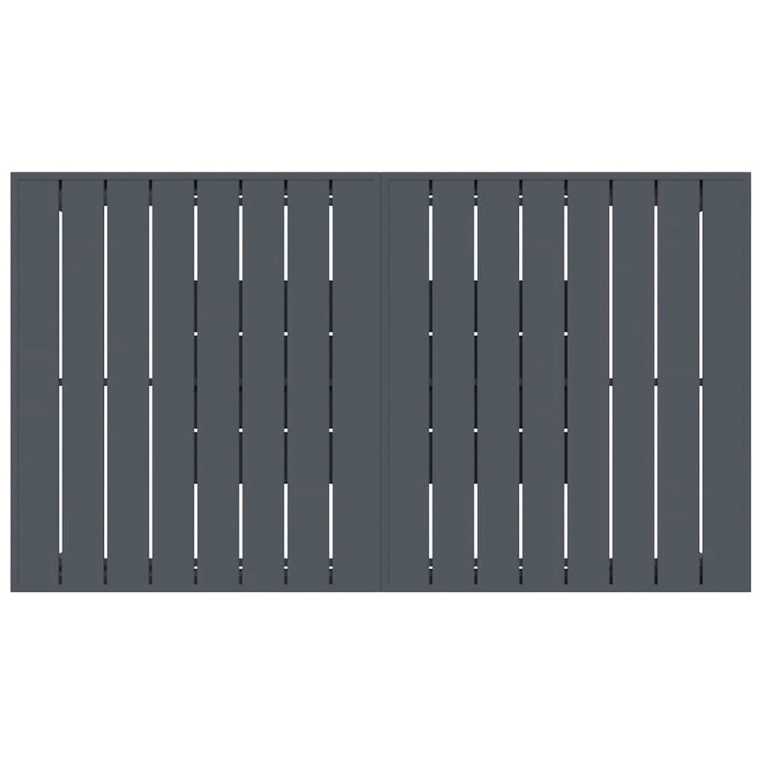 vidaXL Garten Essgruppe, 9-tlg., schwarz, Poly Rattan, Tischplatte mit Lattenstruktur.