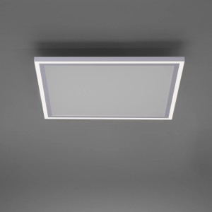 Quadratische, dimmbare LED-Deckenleuchte Edging in Weiß, 46,4x46,4 cm. Modernes Design.