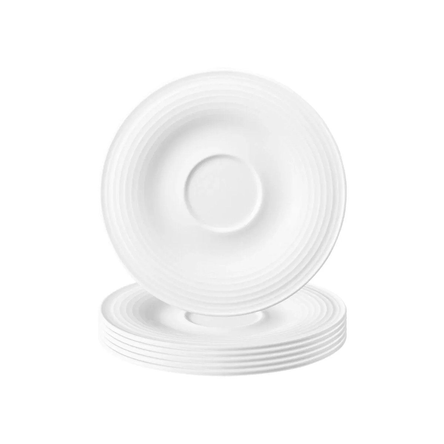 Seltmann Weiden Beat Color Glaze Untertasse 13,7 cm 6er Set Weiß