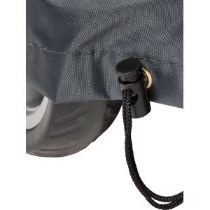 Detailaufnahme: Jamestown Grill-Schutzhülle mit Kordelzug zur Befestigung. Grillutensil für Wetterschutz.