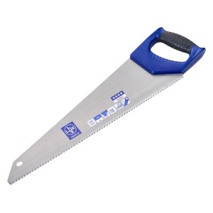LUX Handsäge Comfort, 500 mm Sägeblatt, blauer Griff. Ideal für präzise Holzarbeiten.