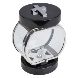 KOKA Grablampe Rund Edelstahl Granit Schwedisch Black Kreuz