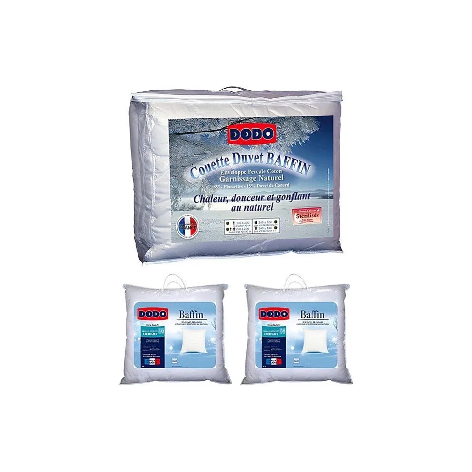 Vente-unique Bettdecke Baffin Weiß 260 cm  65 cm