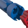 baliv Universal-Montageschlüssel 19in1 für WC-Sitze und Sanitäranlagen, blau/rot.