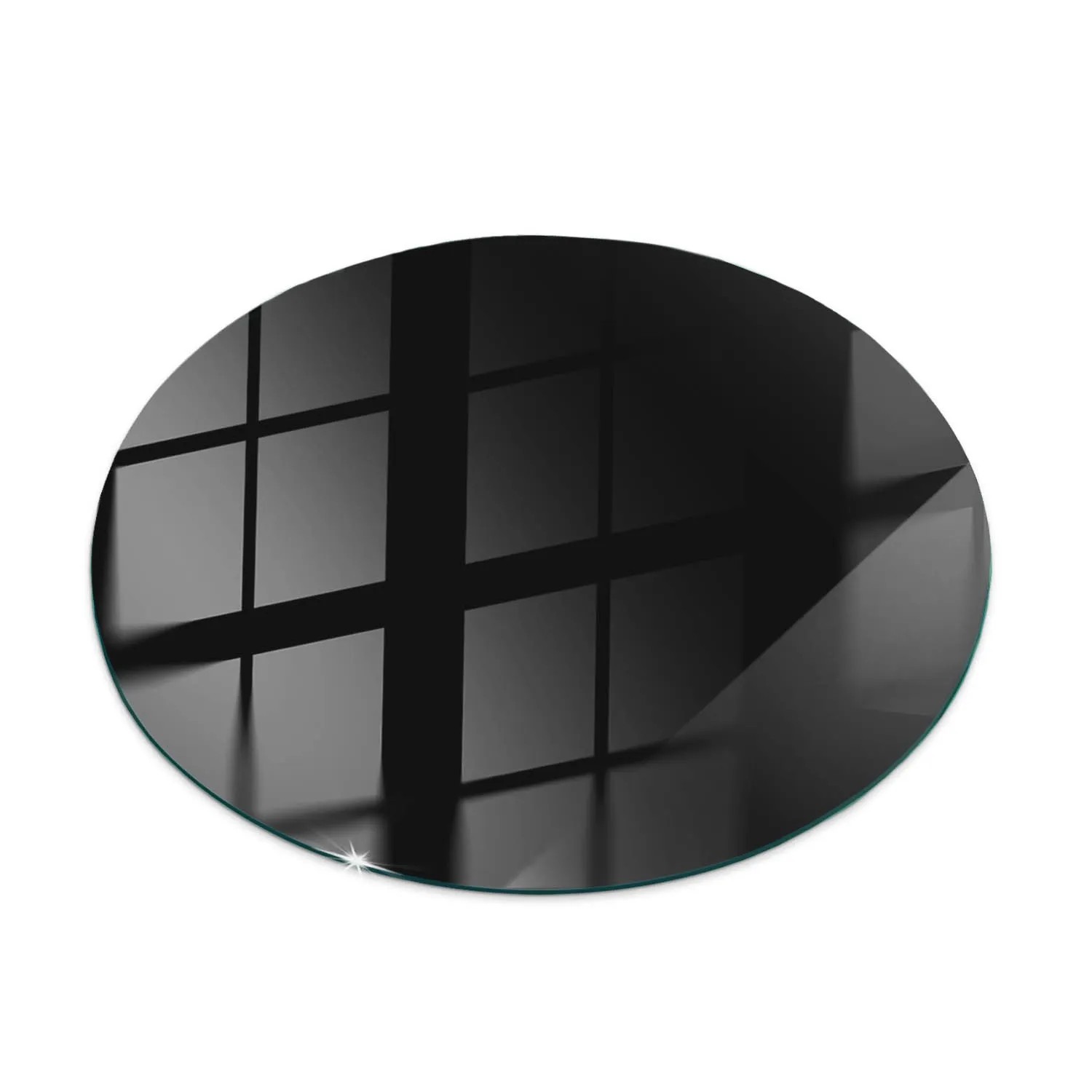 Tulup Tischplatte Farbe Schwarz Glatt Glastischplatte 90x90 Cm Schwarz Tischplatte Runde Tischplatte Aus Glas