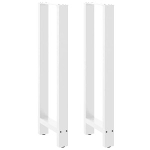 vidaXL Bartischbeine Weiß 2 Stk 40x110-111 cm Stahl 4013349