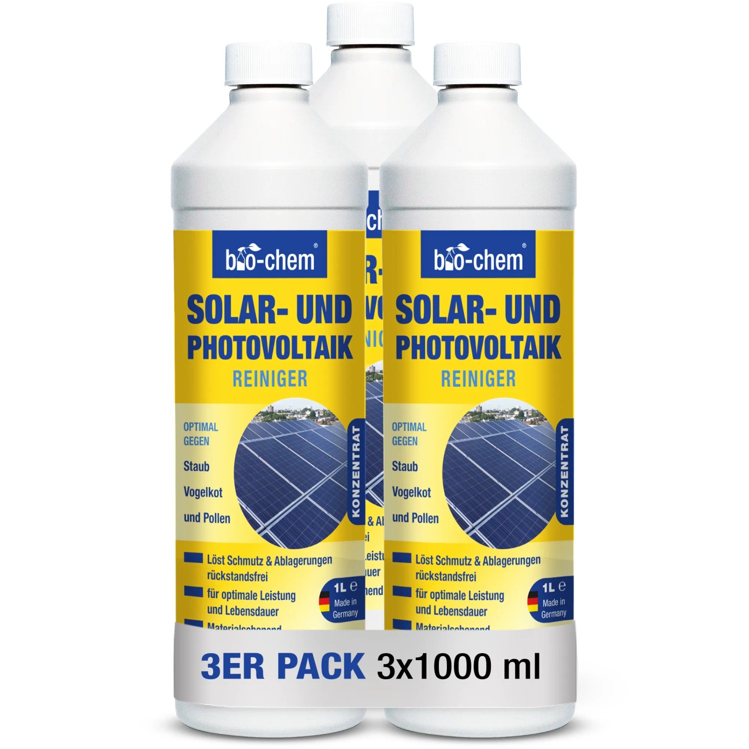 bio-chem Solar- und Photovoltaikreiniger 3x 1, Konzentrat für Solarmodule