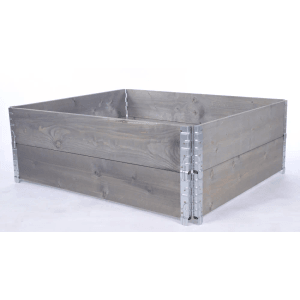 PROREGAL Hochbeetkisten GrowBox HxBxT 40x120x100cm 2 Ebenen Holz Grau