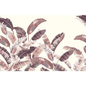 Rasch Digitaltapete Florentine III mit Palmenblätter-Motiv in Terra (3x4 m).