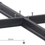 Siena Garden Stahlkreuz für Schirme, pulverbeschichtet, zur Beschwerung mit Platten (nicht enthalten).