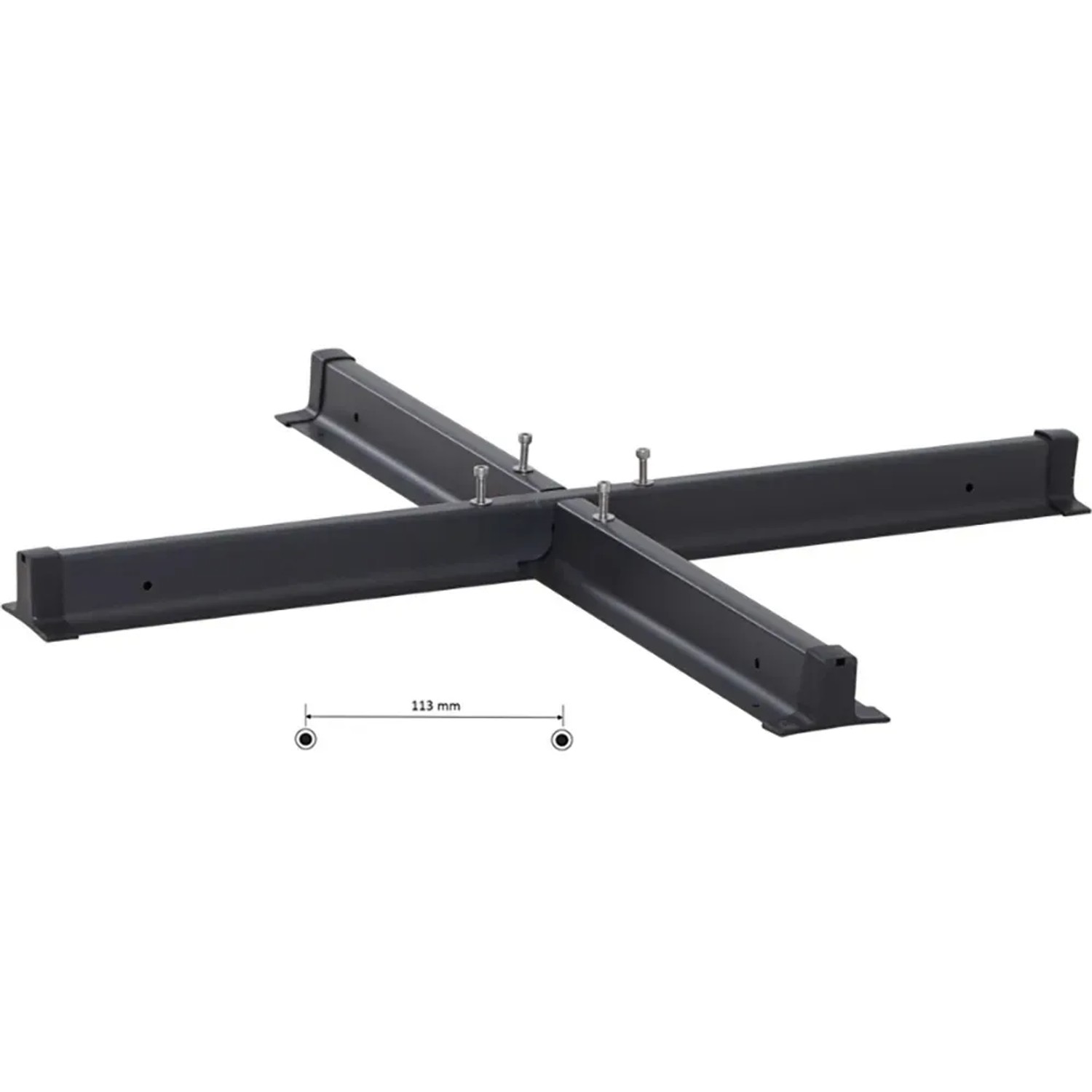 Siena Garden Stahlkreuz für Schirme, pulverbeschichtet, zur Beschwerung mit Platten (nicht enthalten).