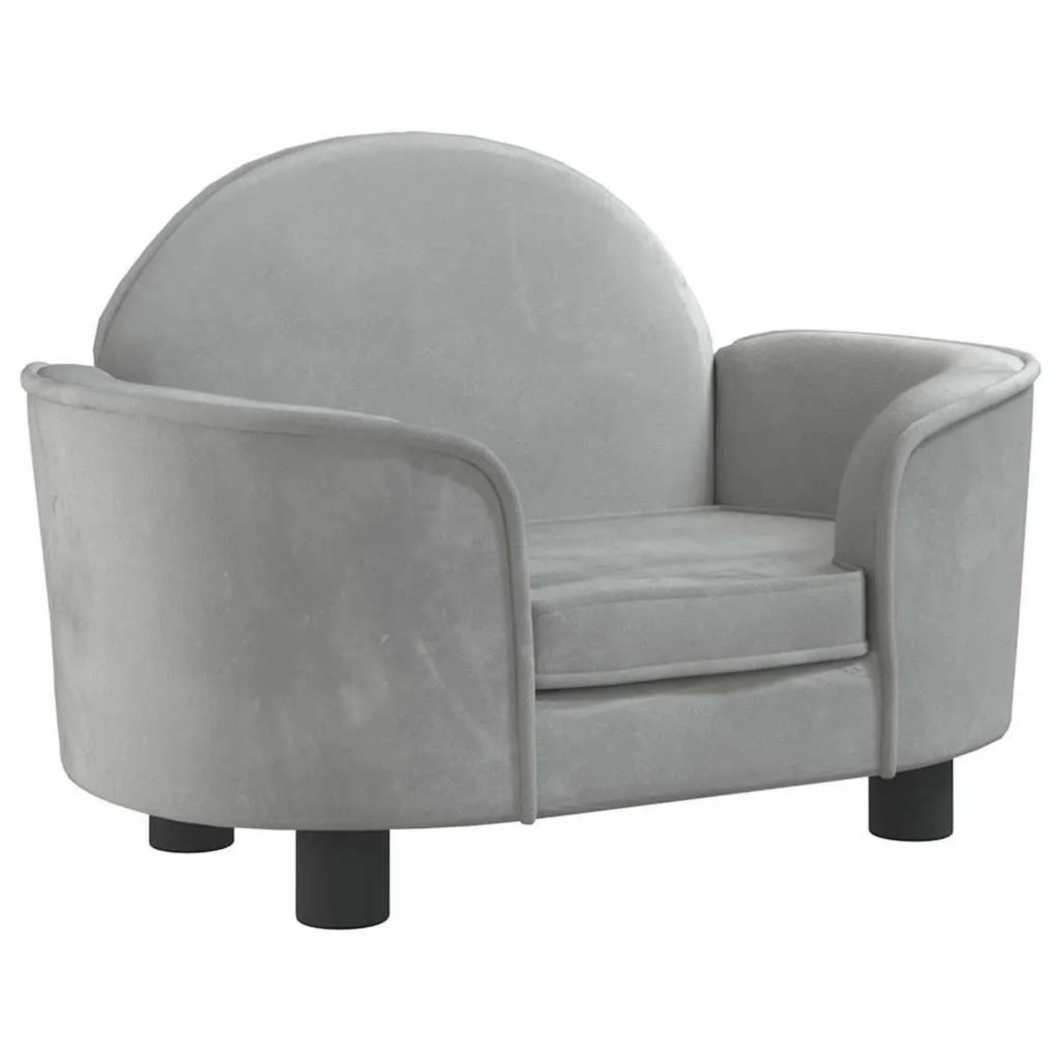 vidaXL Hundebett Hellgrau 66x40x45 cm Samt 171839