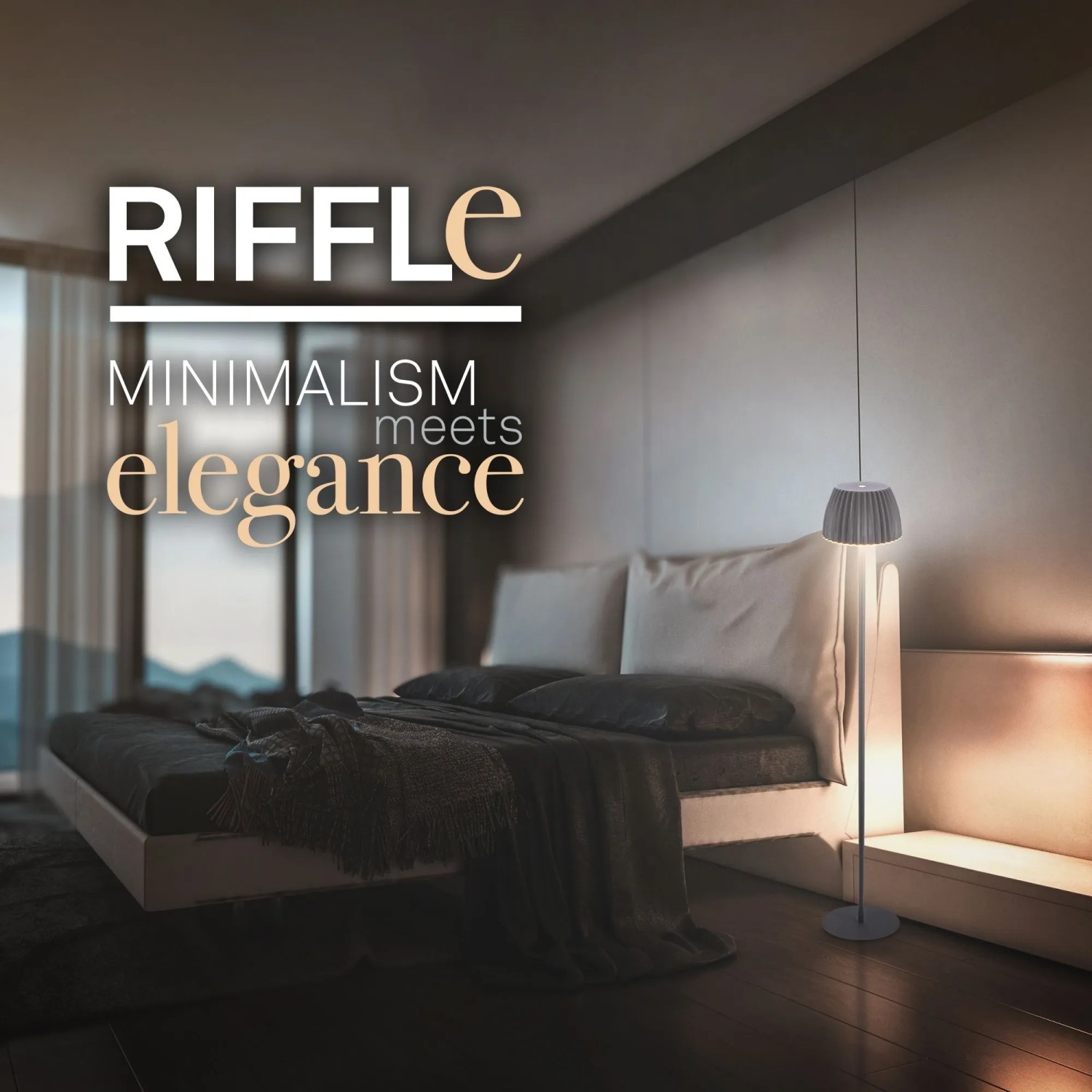 Brilo Akku-Stehleuchte Riffle Dimmbar Touch Lichtkante Anthrazit_9