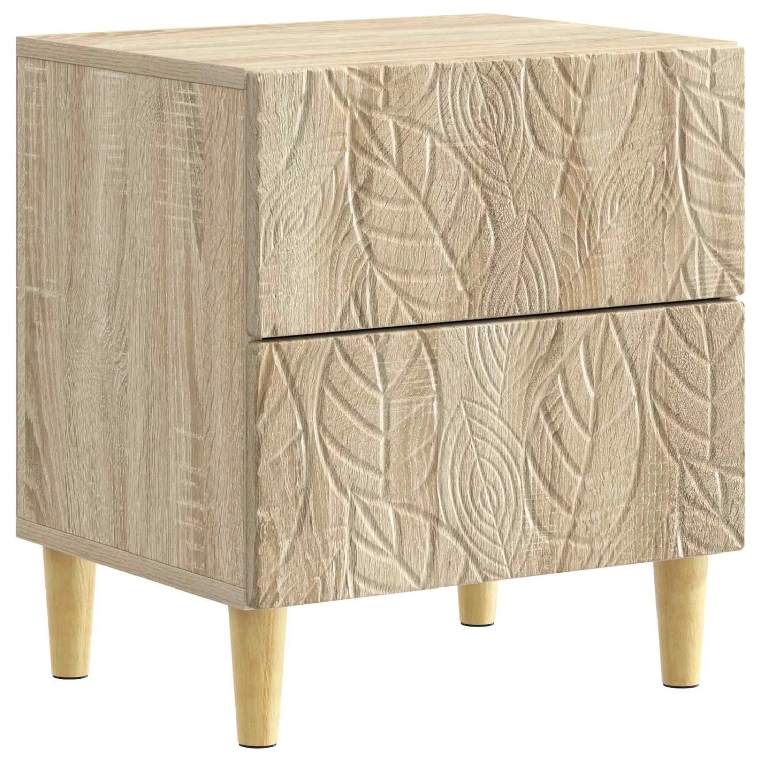 vidaXL Nachttisch Sonoma-Eiche 43 x 34,5 x 48 cm Holzwerkstoff 894989
