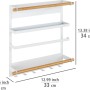 Wenko Küchenregal Magna, magnetisch, weiß, mit Ablagen, Papierrollenhalter und Haken.