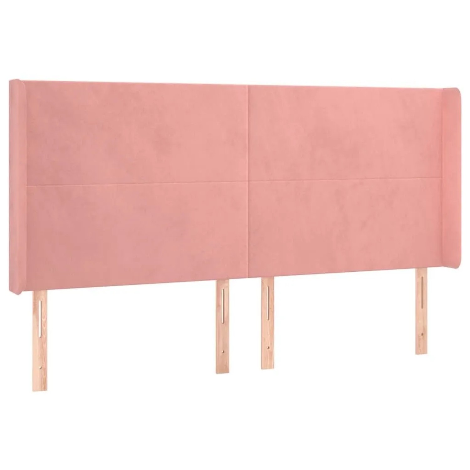 vidaXL Kopfteil mit Ohren Rosa 163x16x118/128 cm Samt 3119359