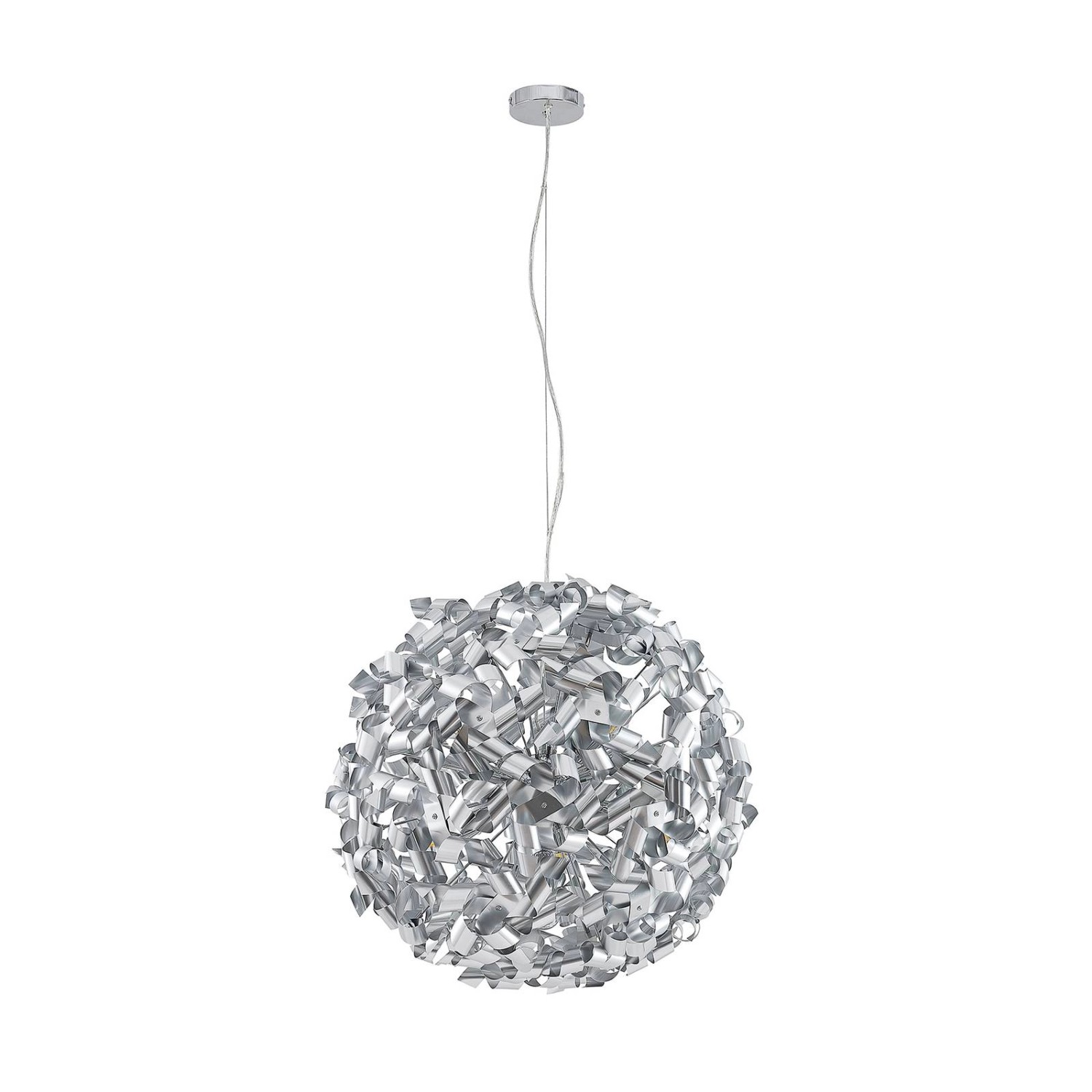 Lindby Pendelleuchte Caliya 9626874 Modern in Chrom aus Metall 9-flammig E14 Wohnzimmerleuchte