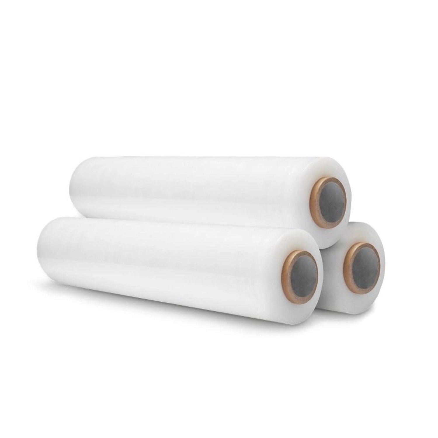 DeTec. 3 Rollen a 300M Palettenfolie Wickelfolie Transparent Stretchfolie