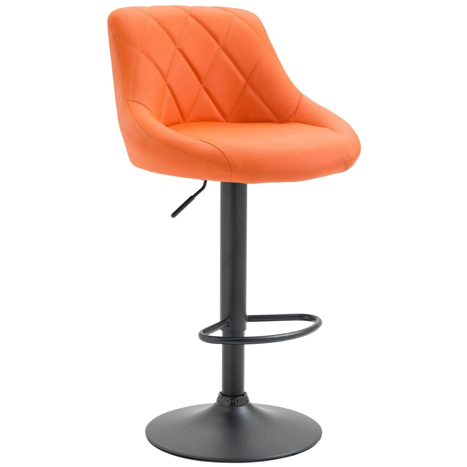 CLP Barhocker Lazio Kunstleder Orange/Schwarz