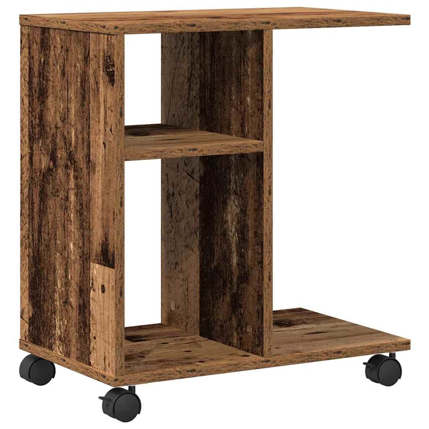 vidaXL Beistelltisch mit Regal Altholz 50 x 30 x 55 cm Holzwerkstoff 869144 günstig online kaufen