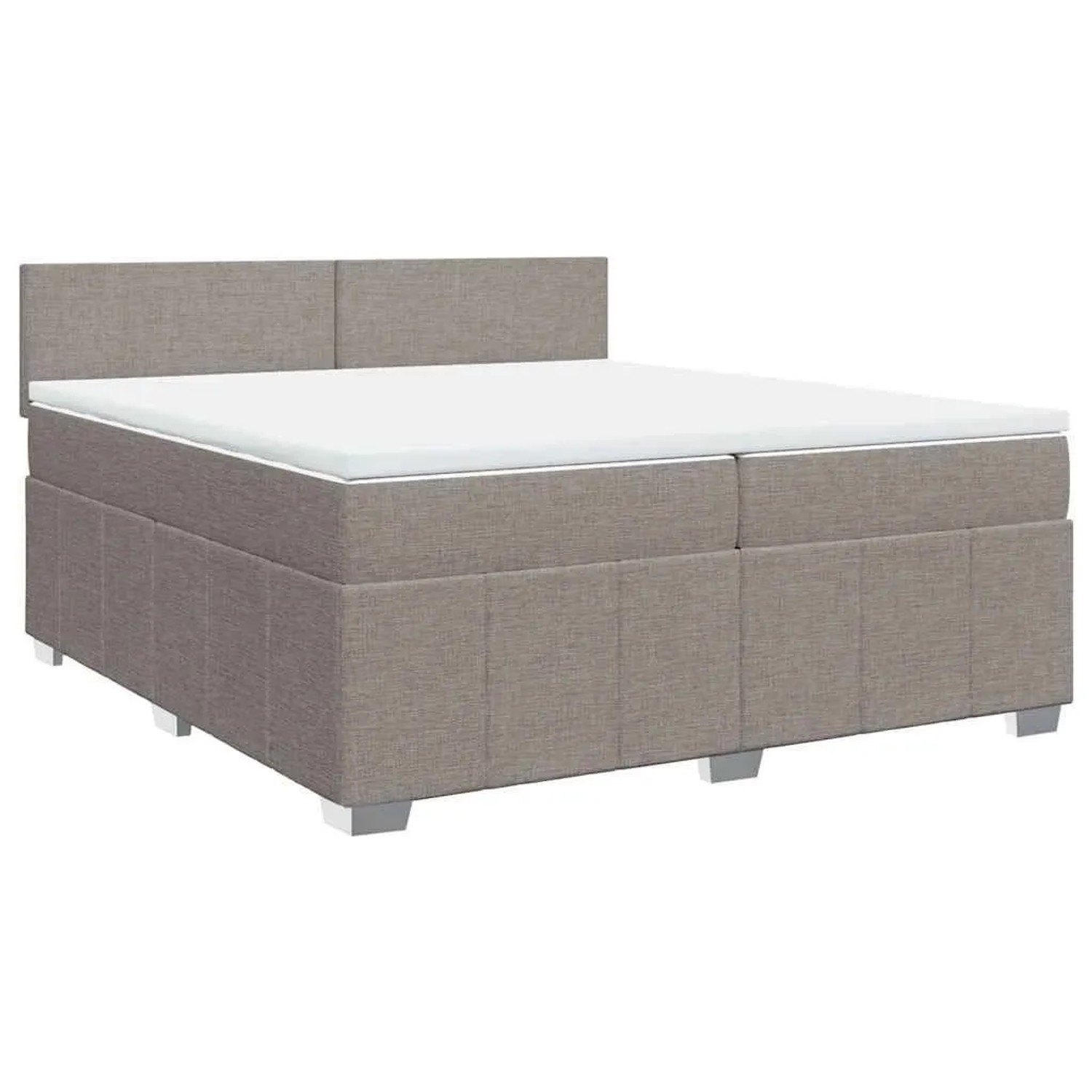 Thumbnail - vidaXL Boxspringbett mit Matratze Taupe 200x200 cm Stoff 3289472