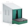 vidaXL Abroll-Nistkasten Nestomatic für Hühner, aus Metall und Kunststoff, mit Auffangschale.