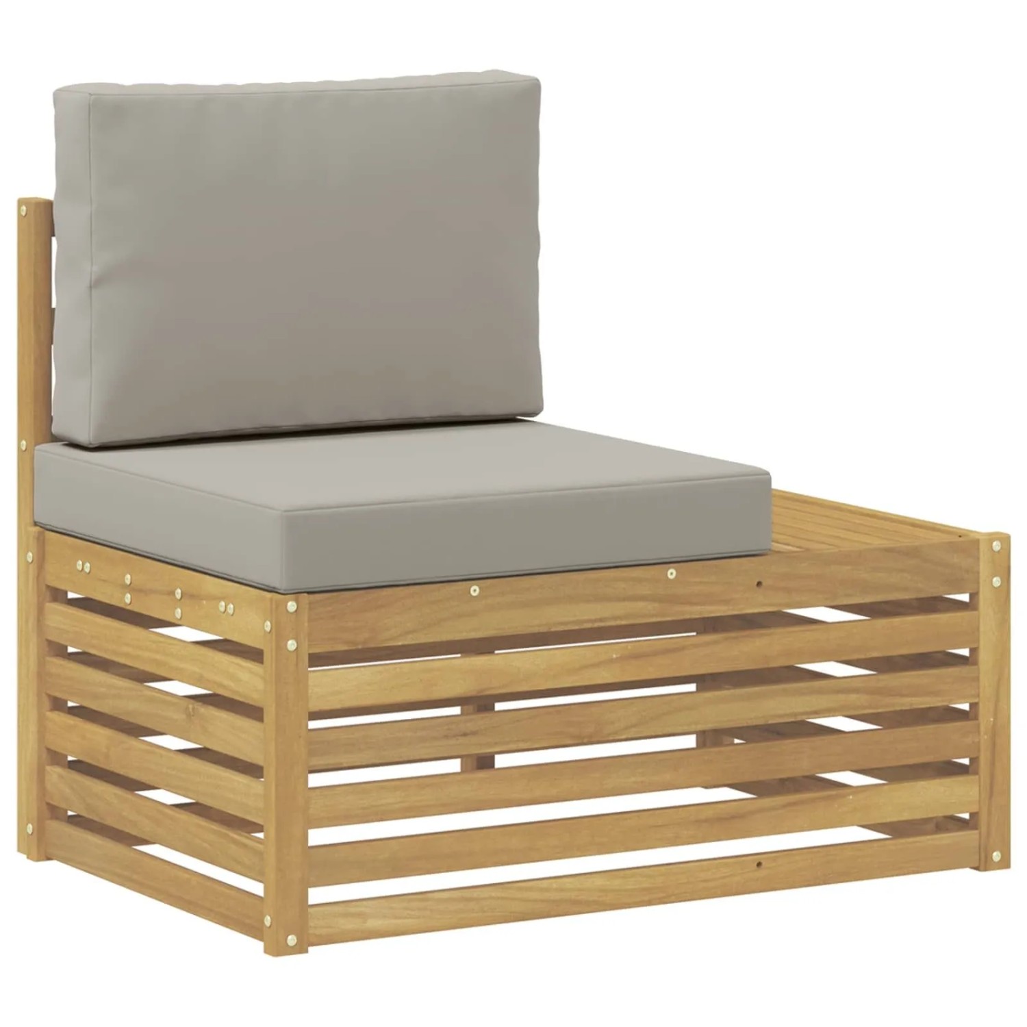 vidaXL Outdoor End Sofa Massivholz Akazie Weiß 901510