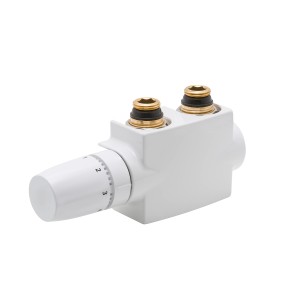 Schulte ExpressPlus Mittenanschlussgarnitur mit Blende, weiß, für Heizkörper-Installation.