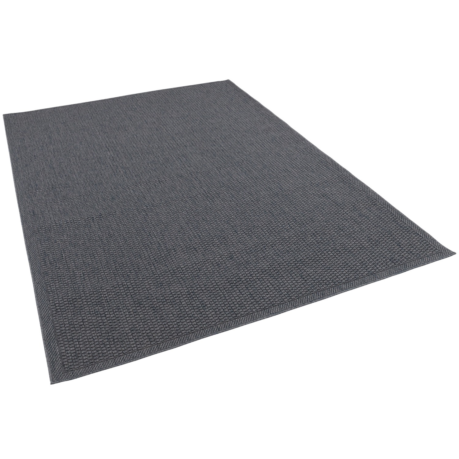 Pergamon In & Outdoor Teppich Flachgewebe Marbella Anthrazit Bordüre 120x17 günstig online kaufen