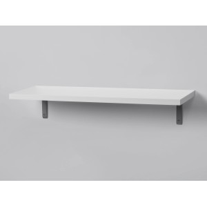 Weißes Holz-Wandregal Oldham, 60x20 cm, zur Wandmontage. Praktische Ablage für Wohnräume.