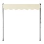 Juskys Klemmmarkise Kapstadt, 200x120 cm, beige, für Balkon und Terrasse ohne Bohren.