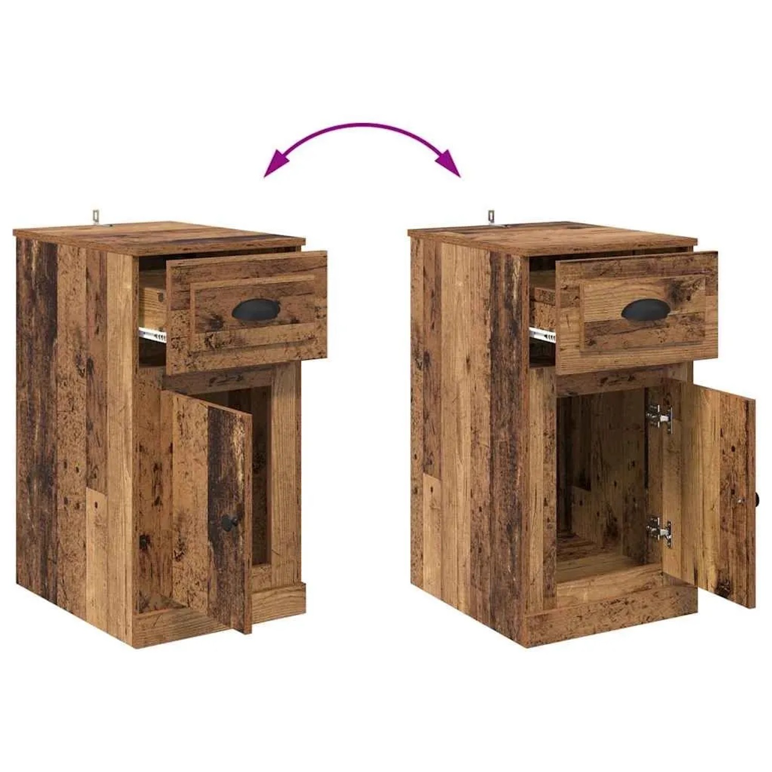 vidaXL Seitenschrank Altholz 40 x 50 x 75 cm Holzwerkstoff 881447_10