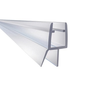 AICA Duschtürdichtung 12mm für 4-6mm Glas, Dichtlippe unten, transparent.