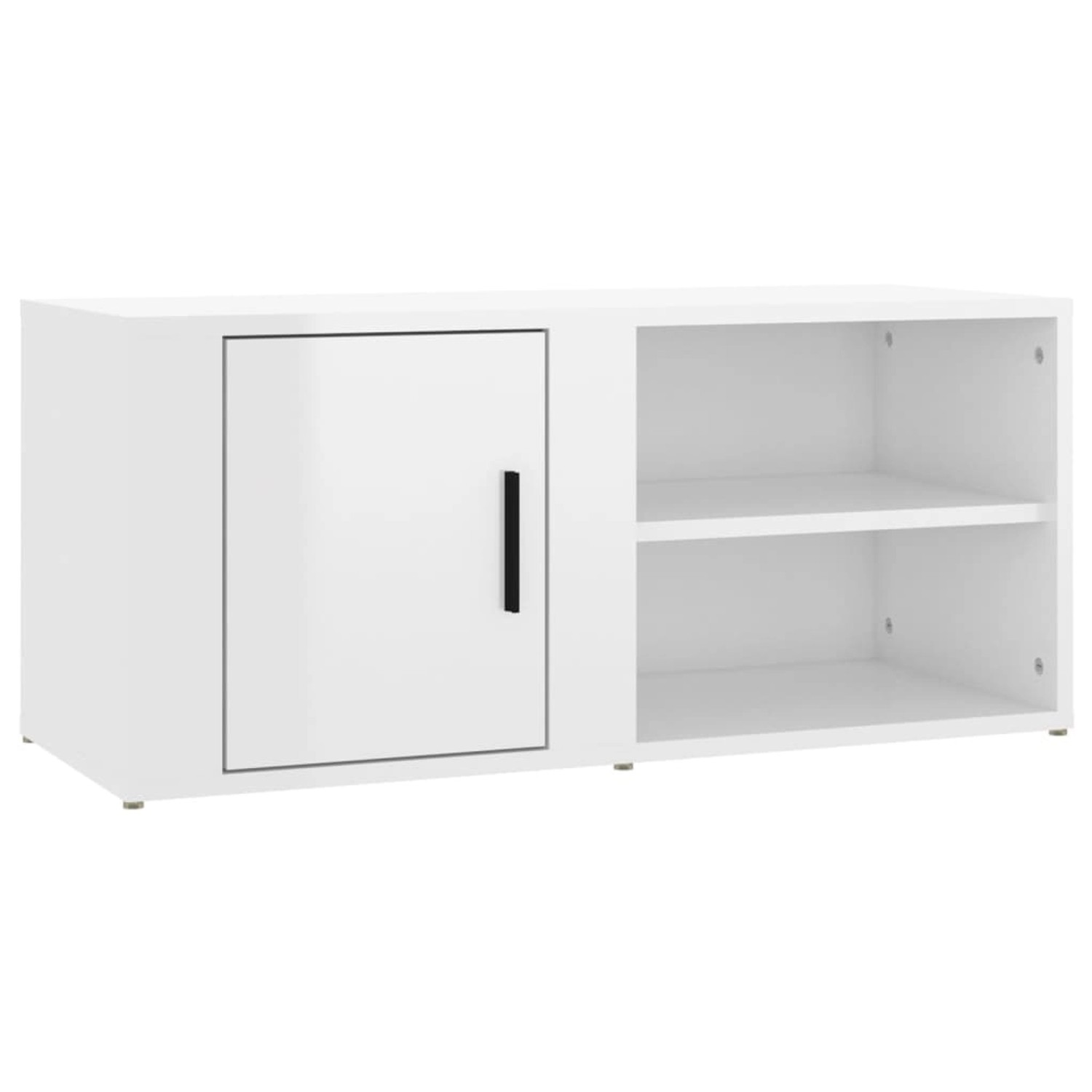 vidaXL TV-Schrank Hochglanz-Weiß 80x31,5x36 cm Holzwerkstoff 819440