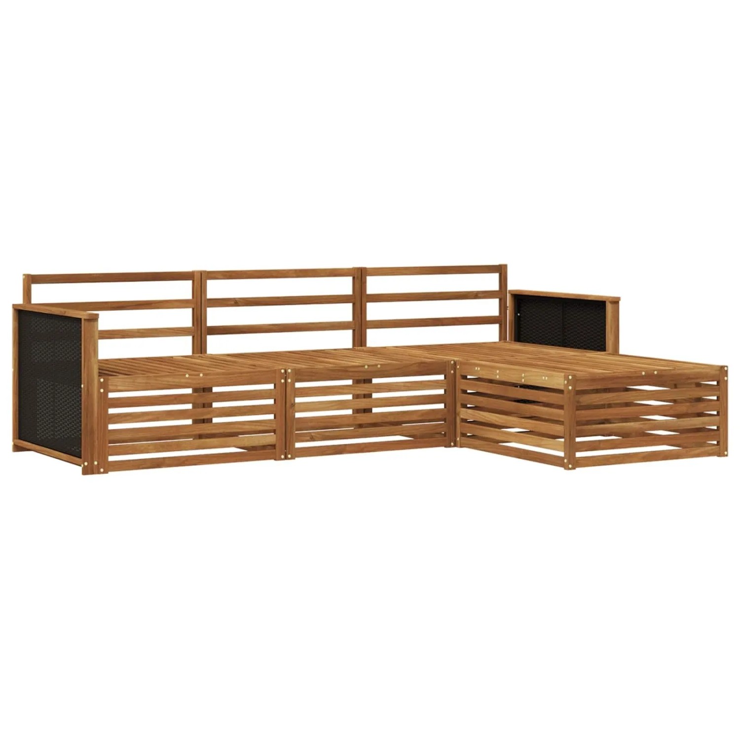 vidaXL Outdoor-Sofagarnitur 4 Stk Natur Massivholz Akazie 3383192