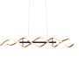 Goldfarbige LED-Pendelleuchte Sequence, 1-flammig, geschwungenes Design, dimmbar.