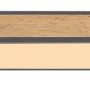 Globo LED-Deckenleuchte Doro, Holz/Graphit, 120x30cm. Moderne, rechteckige Deckenlampe für Wohnräume.